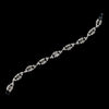 Silver Smoked & Clear Marquise Rhinestone Bridal Wedding Bracelet 4054