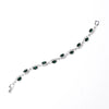 Silver Emerald & Clear Marquise Rhinestone Bridal Wedding Bracelet 9344