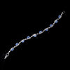 Silver Light Blue & Clear Marquise Rhinestone Bridal Wedding Bracelet 9344