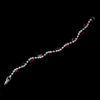 Silver Ruby & Clear Marquise Rhinestone Bridal Wedding Bracelet 9344