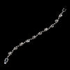 Silver Smoked & Clear Marquise Rhinestone Bridal Wedding Bracelet 9344