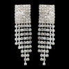 Silver Clear Round Rhinestone Chandelier Bridal Wedding Earrings 2020