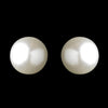 Silver White Pearl Stud or Clipped Bridal Wedding Earrings 6052