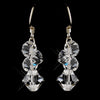 Silver Clear Swarovski Crystal Cluster Dangle Bridal Wedding Earrings 6710