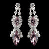 Light Amethyst Marquise Rhinestone Drop Bridal Wedding Earrings 8361