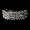 Silver Clear 5 Row Rhinestone Ponytail Bridal Wedding Hair Barrette 0140