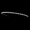Silver White Pearl & Clear Rhinestone Bridal Wedding Headband Headpiece 1925