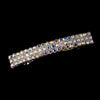 3 Row Silver AB Rhinestone Bridal Wedding Hair Barrette 4045