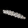 Silver Clear Marquise & Clear Rhinestone Criss-Cross Pattern Bridal Wedding Hair Barrette 4745