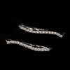 Silver Clear Rhinestone Curved Bridal Wedding Hair Bobby Pins 4991 (Set of 2)