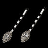 Silver Clear Round & Marquise Rhinestone Bridal Wedding Hair Bobby Pins 6705