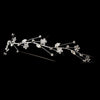 Silver Clear Rhinestone Floral Bridal Wedding Headband 7810