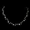 Silver Clear CZ Crystal Bridal Wedding Necklace 0112