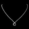 Silver Black & Clear Round Rhinestone Bridal Wedding Necklace 0511