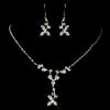 Silver Clear Multi-Cut Rhinestone Bridal Wedding Jewelry Set 1520