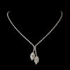 Silver Clear Marquise Rhinestone Bridal Wedding Necklace 1815