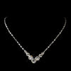 Silver Clear Graduated Round Rhinestone Bridal Wedding Necklace 5116