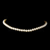 Gold Ivory Pearl Bridal Wedding Necklace 6097