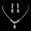Silver Clear Round & Marquise Rhinestone Bridal Wedding Jewelry Set 6361