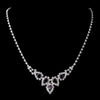 Silver Amethyst Round Rhinestone Bridal Wedding Necklace 9381