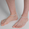 Silver Ivory Pearl & Rhinestone Bridal Wedding Foot Jewelry 7
