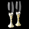 Glistening Beige Beach Toasting Champagne Flutes 408