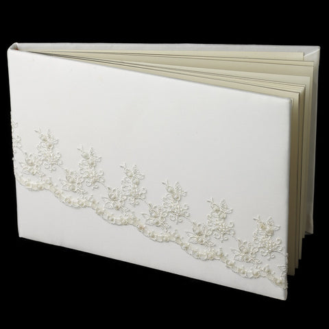 Bead Lace Bridal Wedding Guest Book 767