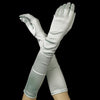 Above Elbow Formal Bridal Wedding Matte Satin/Satin Gloves