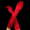 Red Elbow Formal Bridal Wedding Satin Gloves