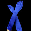 Royal Blue Elbow Formal Bridal Wedding Matte Satin/Satin Gloves