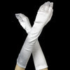 Above Elbow Formal Bridal Wedding Matte Satin/Satin Gloves