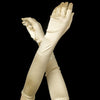 Above Elbow Formal Bridal Wedding Matte Satin/Satin Gloves