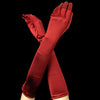 Above Elbow Formal Bridal Wedding Matte Satin/Satin Gloves