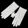 Children's Matte Gloves with Organza & Bugle Beads GL Child 207