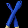 Royal Blue Elbow Formal Bridal Wedding Matte Satin/Satin Gloves