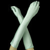 Above Elbow Formal Bridal Wedding Matte Satin/Satin Gloves