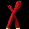 Above Elbow Formal Bridal Wedding Matte Satin/Satin Gloves