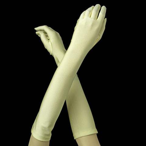 Butter Elbow Formal Bridal Wedding Matte Satin Glove