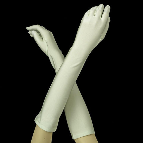 Celedon Elbow Formal Bridal Wedding Matte Satin Glove