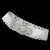 White Beaded & Crystal Floral Lace Bridal Wedding Headband