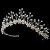 Pearl Rum Pink & Crystal Bridal Wedding Tiara HP 1082