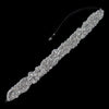 Rhinestone Beaded Ivory Bridal Wedding Elastic Headband or Applique Bridal Wedding Belt for Dress (Silver or Gold) HP 1348