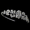 Silver Light Ivory Pearl & Rhinestone Vine Bridal Wedding Side Headband 1542