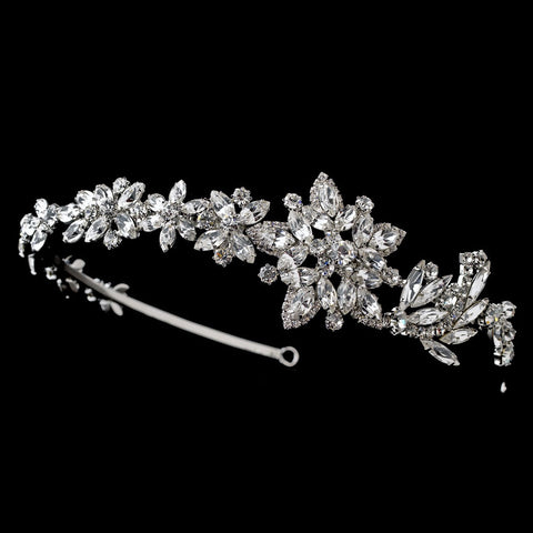 Vintage Bridal Wedding Headpiece with Side Accent HP 17966 Antique Silver