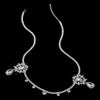 Antique Silver Clear CZ Crystal “Kim Kardashian” Inspired Floral Bridal Wedding Headband Headpiece 1862