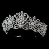 Silver Clear Rhinestone Floral Bridal Wedding Royal Bridal Wedding Tiara Headpiece 18693