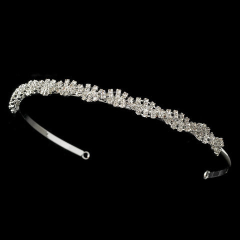 Headpiece 218 Bridal Wedding Hair Comb Silver Clear