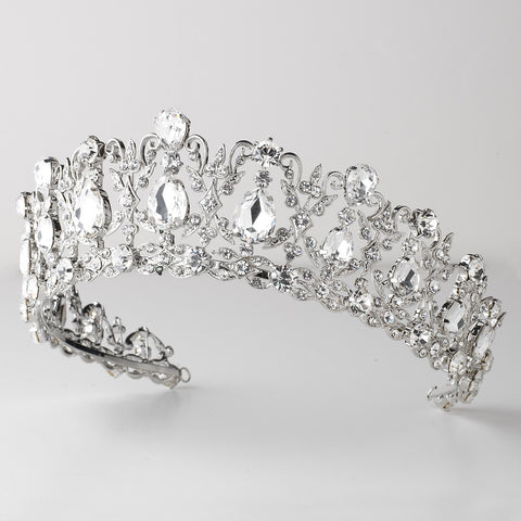 Beautiful Sparkling Vintage Rhinestone & CZ Bridal Wedding Tiara 22260