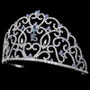 Royal Sweet 15 Quinceanera Silver Headpiece Covered in Clear & Light Blue Rhinestones 251