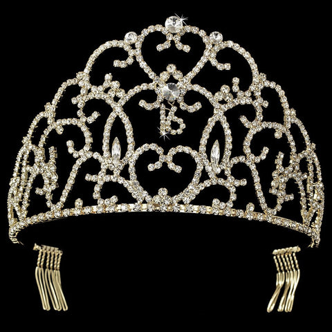 Gold Plated Sweet 16 Bridal Wedding Tiara HP 251